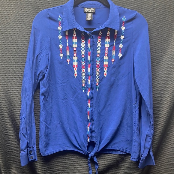 Wrangler Retro Button Up Blouse - Picture 1 of 8